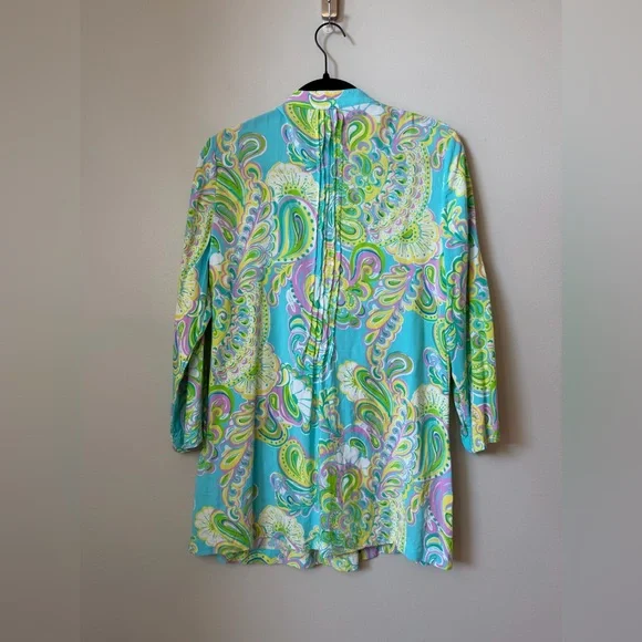 Lilly Pulitzer Sarasota Tunic Top in Shorely Blue Size L - Picture 2 of 7
